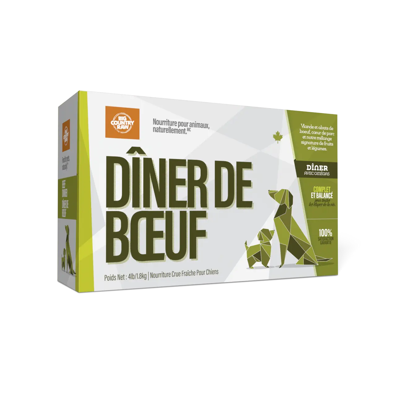 Big Country Raw - Dîner de boeuf 4 lb