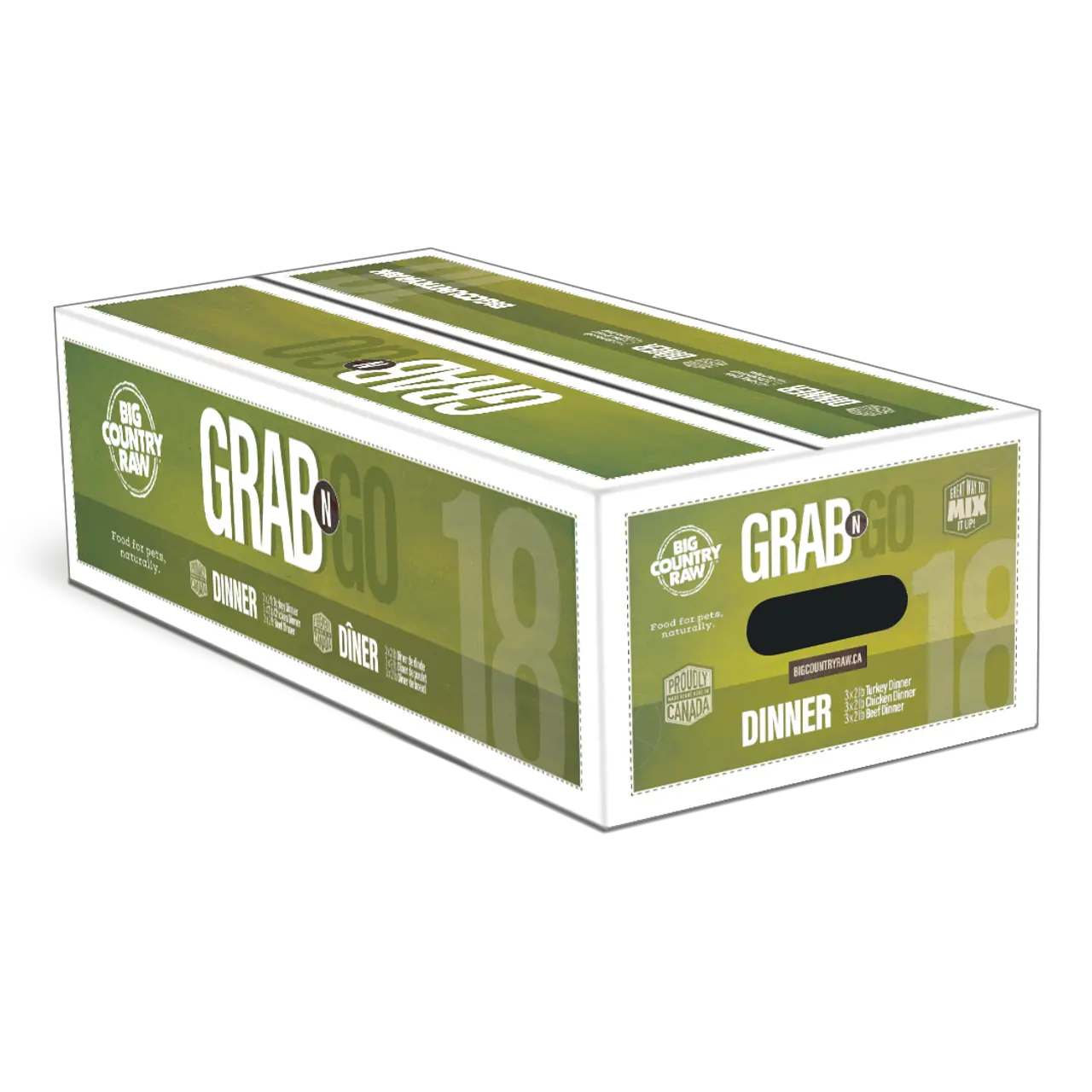 Big Country Raw - Grab N Go Dîner 18 lb