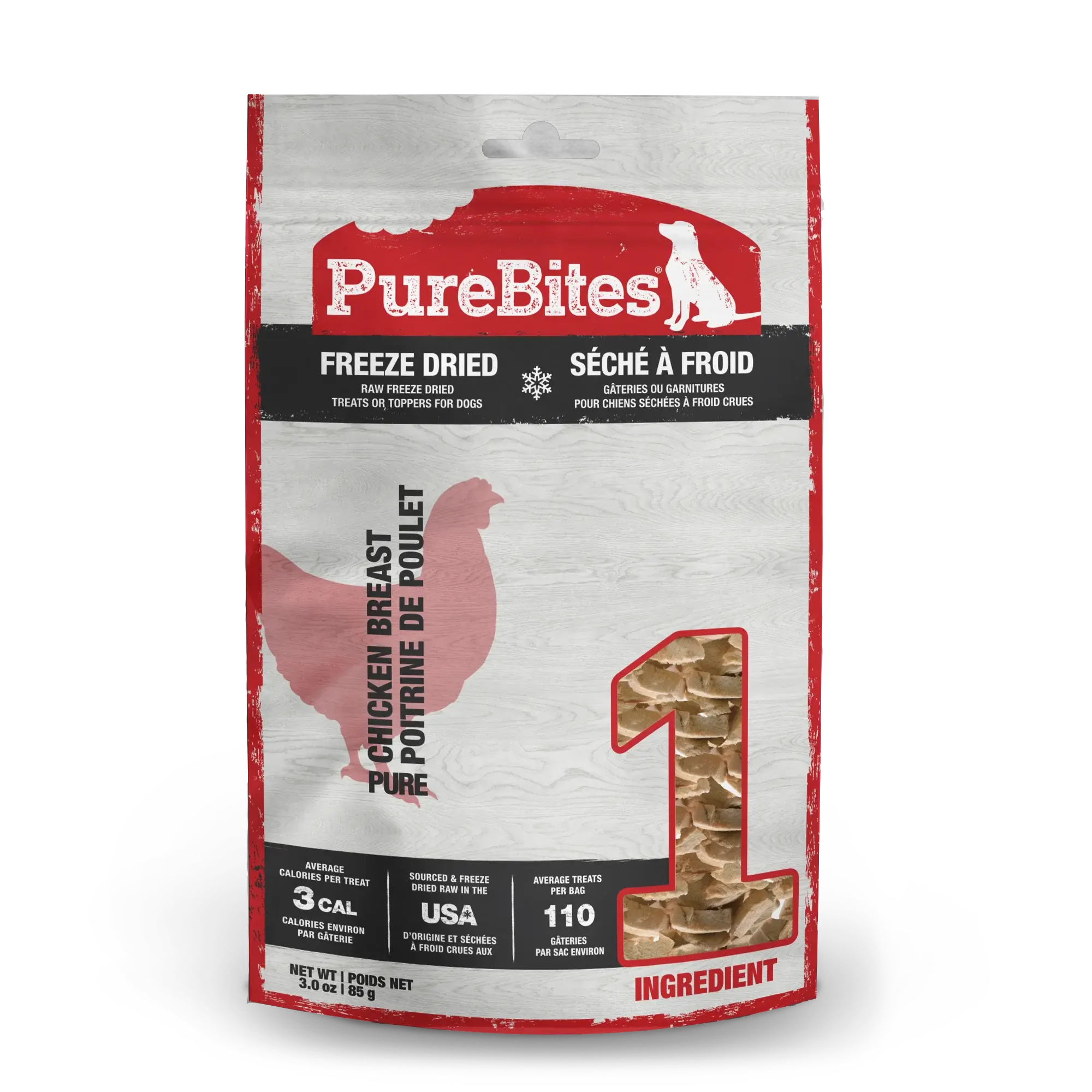 Purebites - Gâteries de poulet lyophilisé 175 g