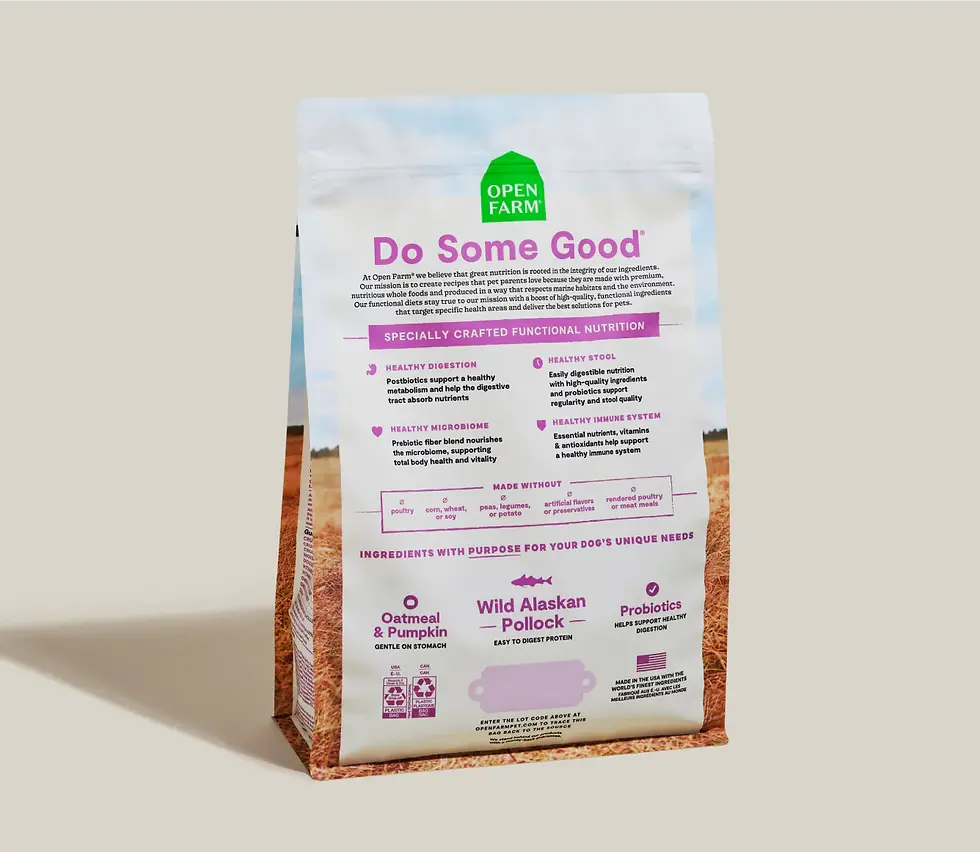 Miniature : Open Farm - Nourriture pour chien Santé digestive Goberge et avoine
