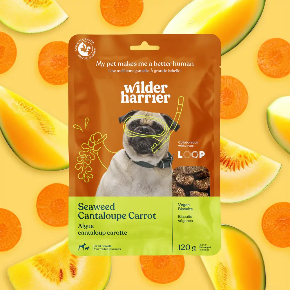 Wilder & Harrier - Gâteries végétaliennes wakame, cantaloup, carottes 120 g