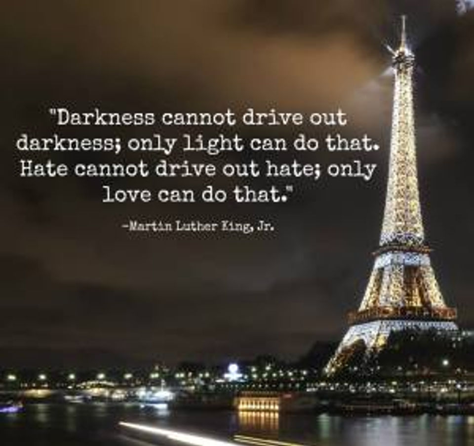 Darkness cannot drive out darkness