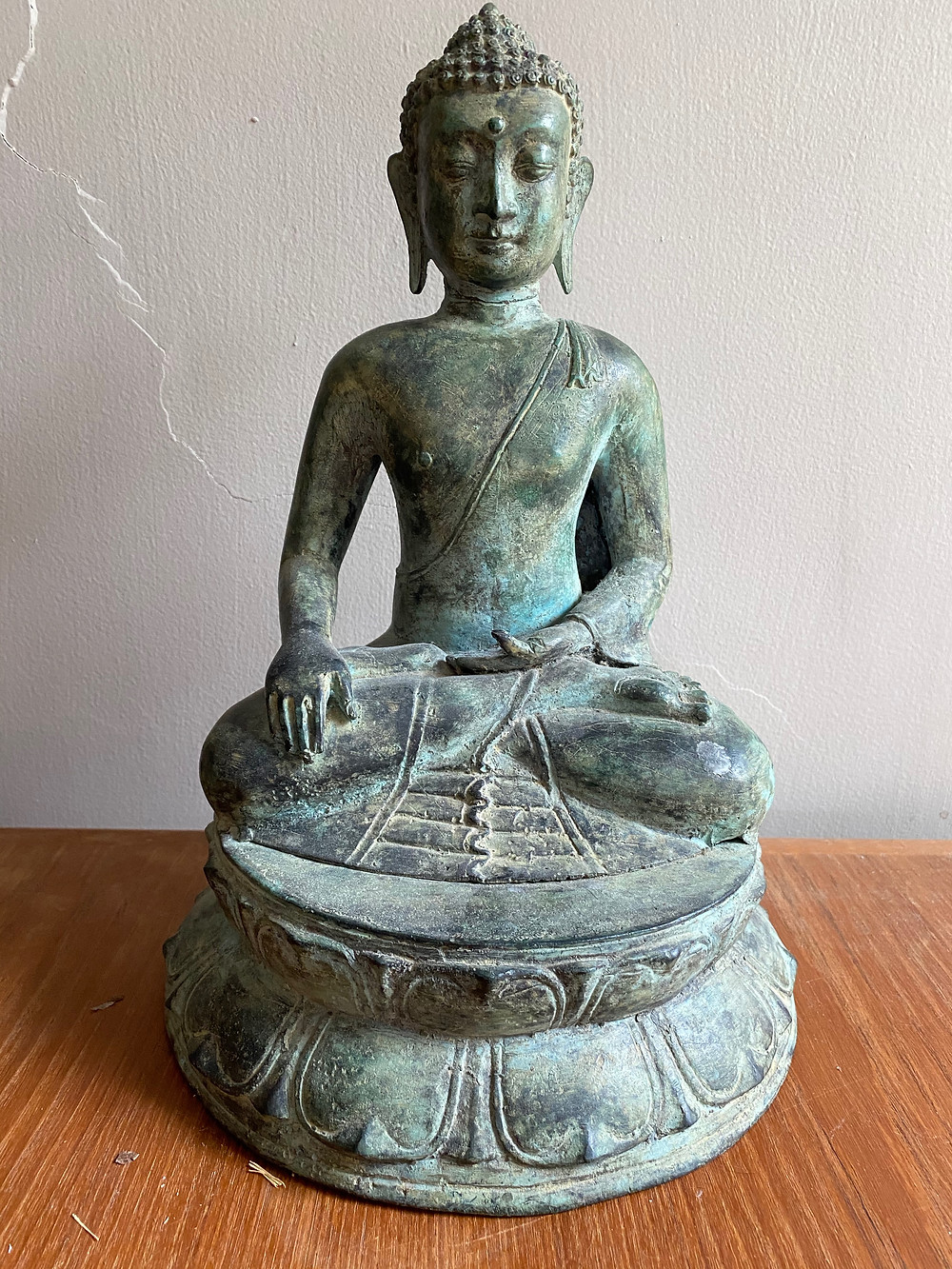 Small brass statue of the historical Buddha
