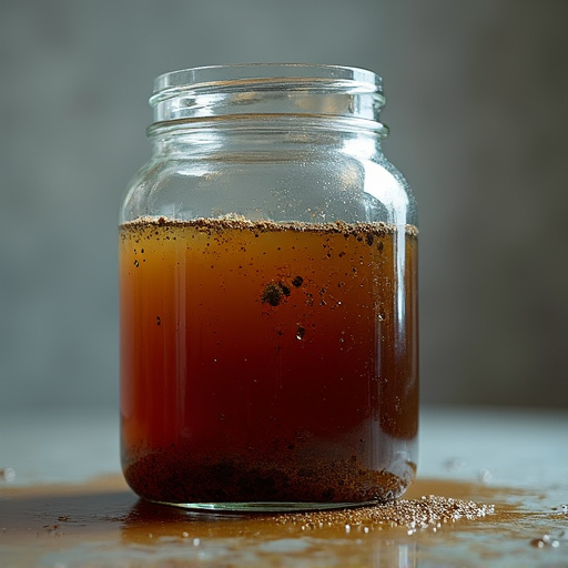 Dirty contaminated oil