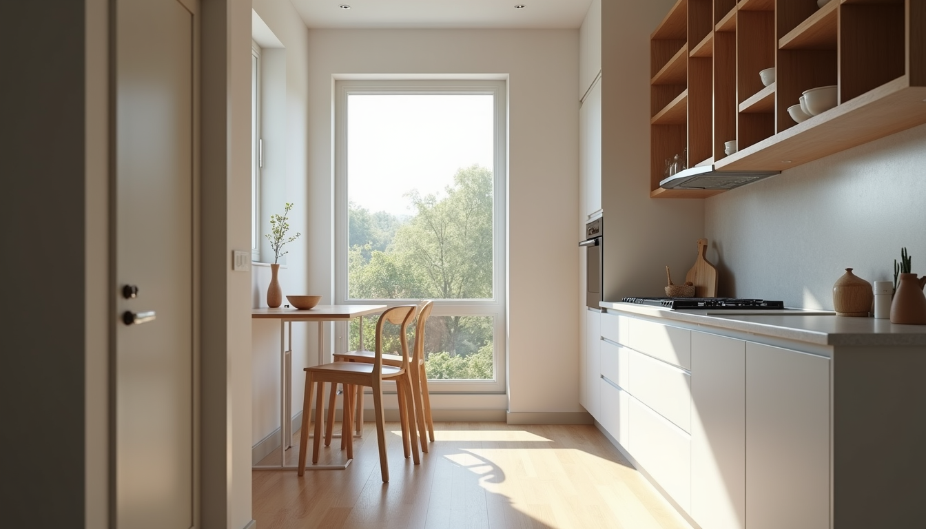 Eye-level view of a modern kitchen renovation in progress