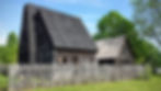 Tenement and Tobacco Barn with fence