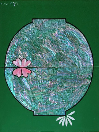 빛의고백 13, 2026, 목판, 혼합칠, 자개