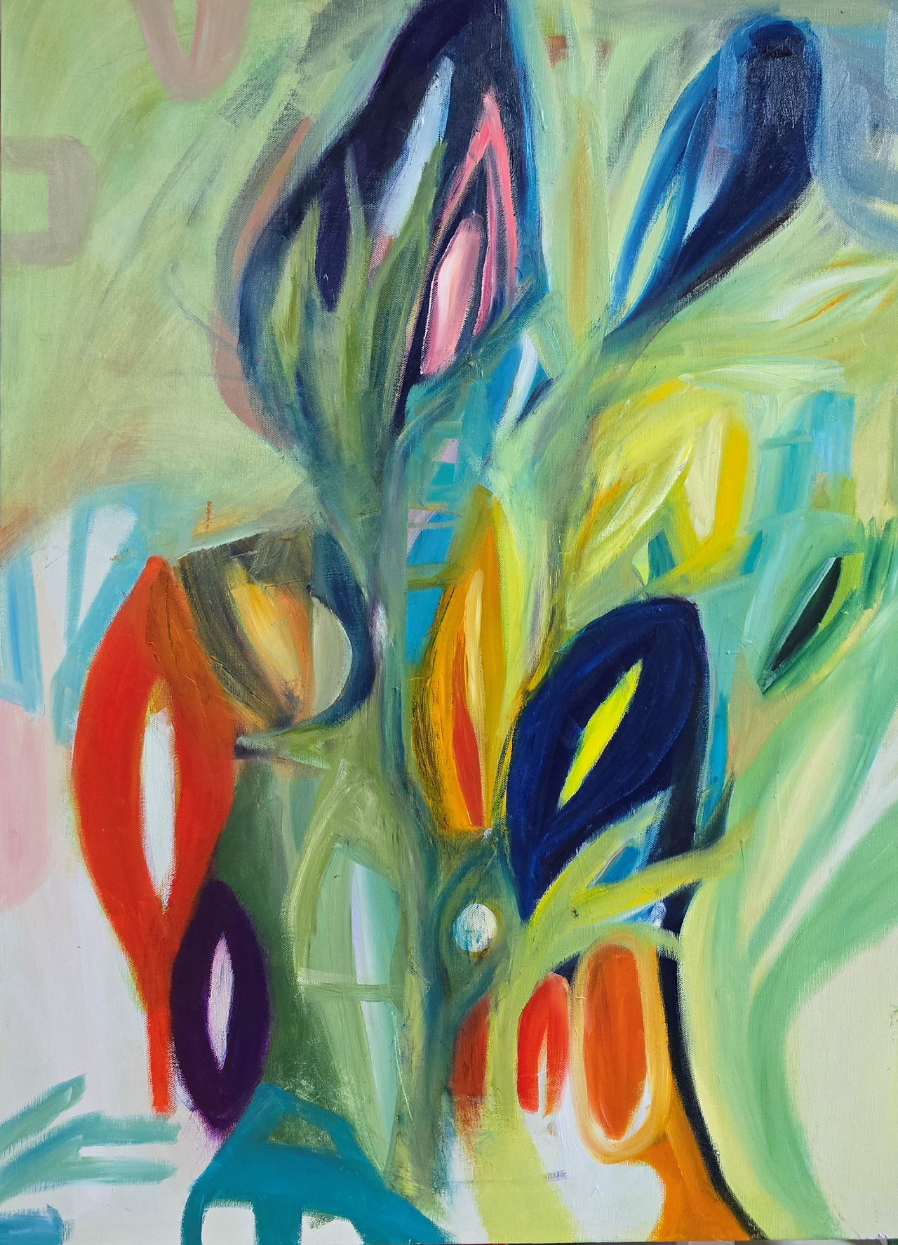 FloatingSpirits 202453 Oil on canvas panel 72.7x53cm 2024