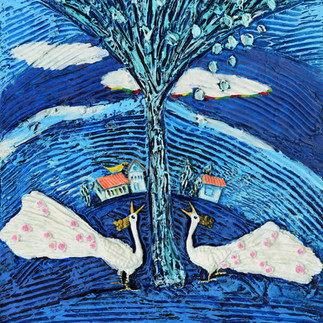 우리들의 꿈은 33x24cm 판넬에 혼합재료