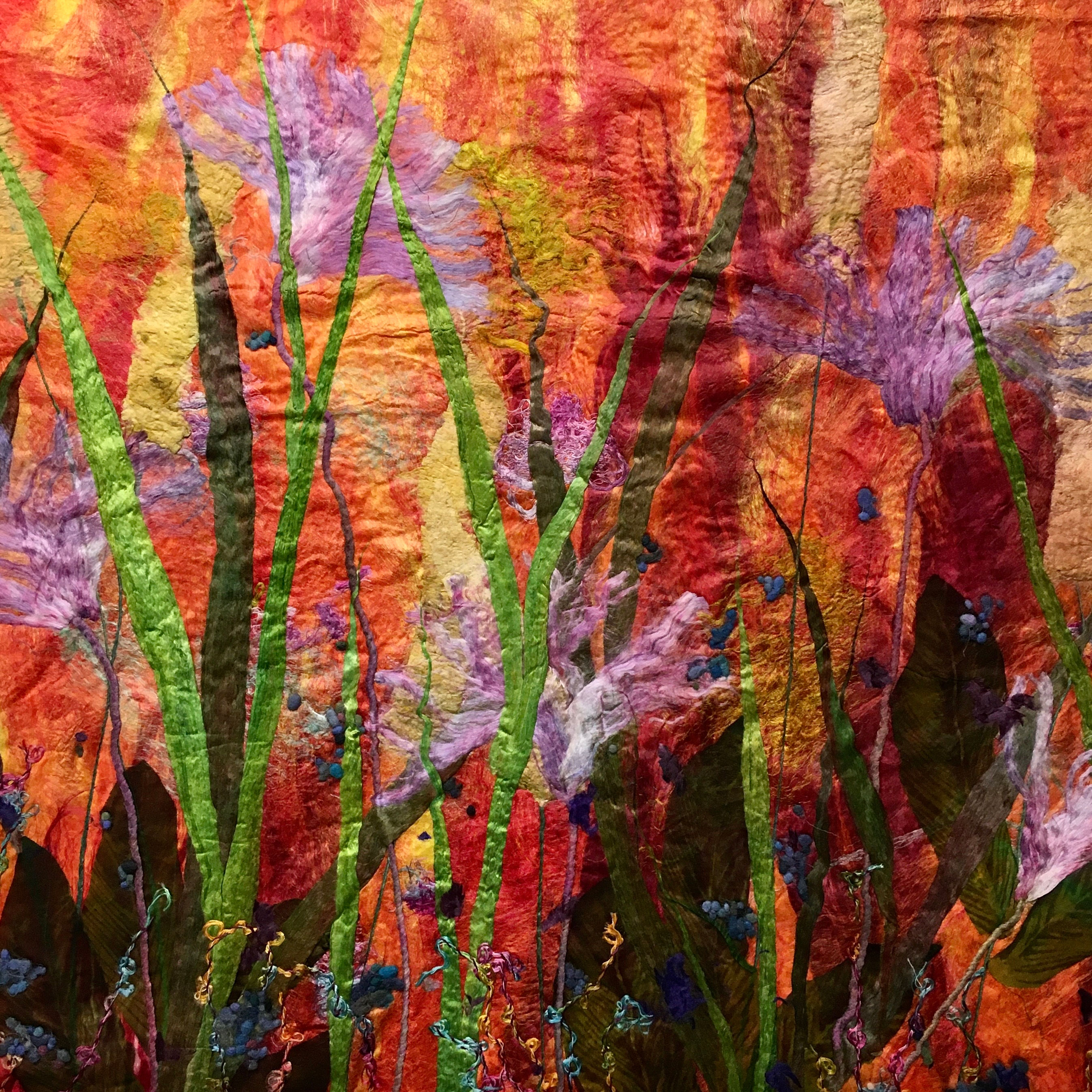 Silk Fibre Art Card