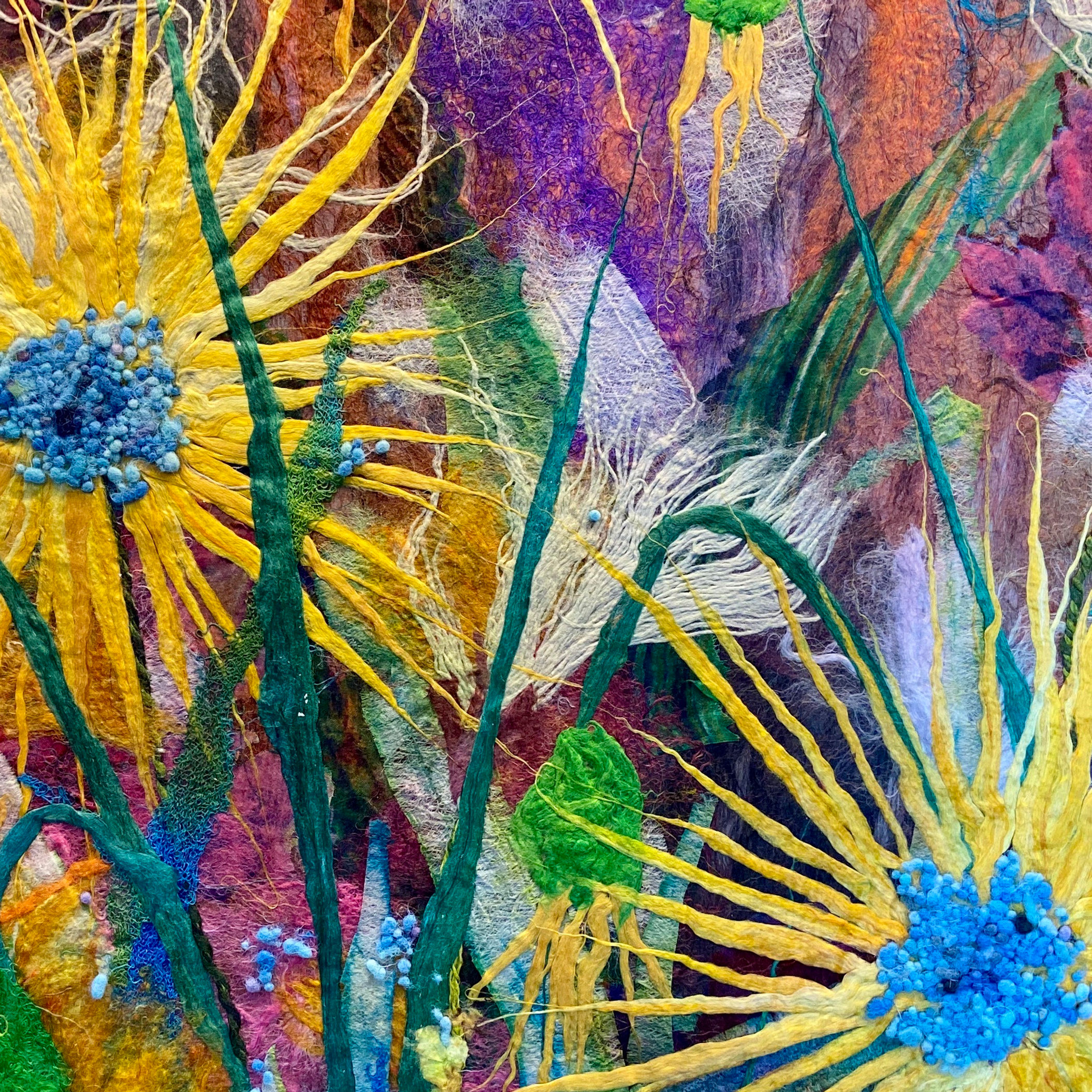 Silk Fibre Art Card