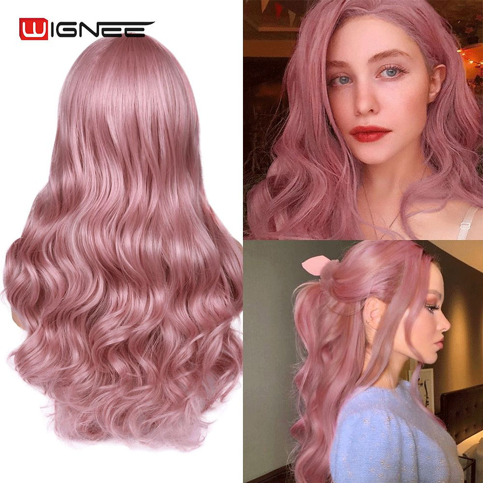Thumbnail: Wignee Long Synthetic Wig Hair Wavy Wigs Heat Resistant Ombre.