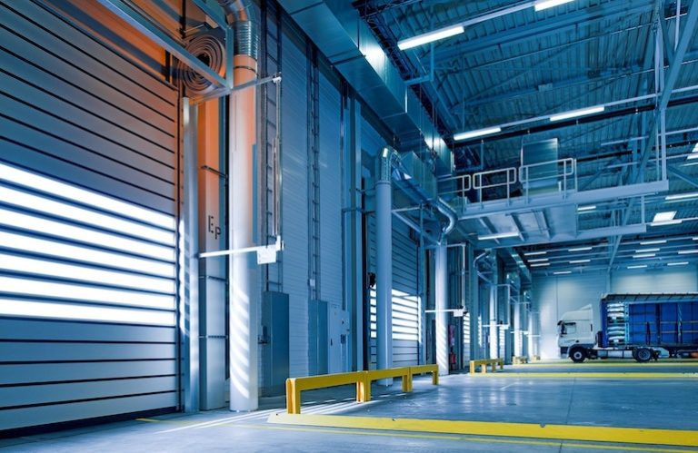 Dock Door in warehouse