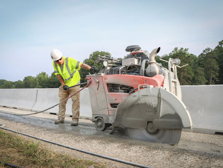 Dan-Kel Atlanta concrete cutting professional sawing through roadside