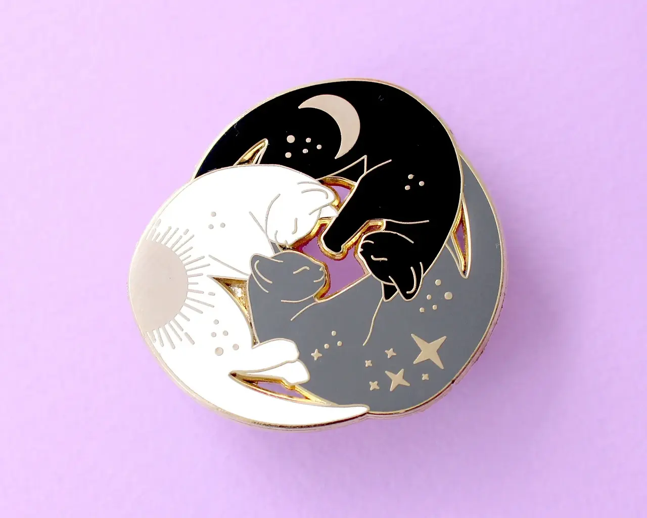 Trio of Cats Enamel Pin