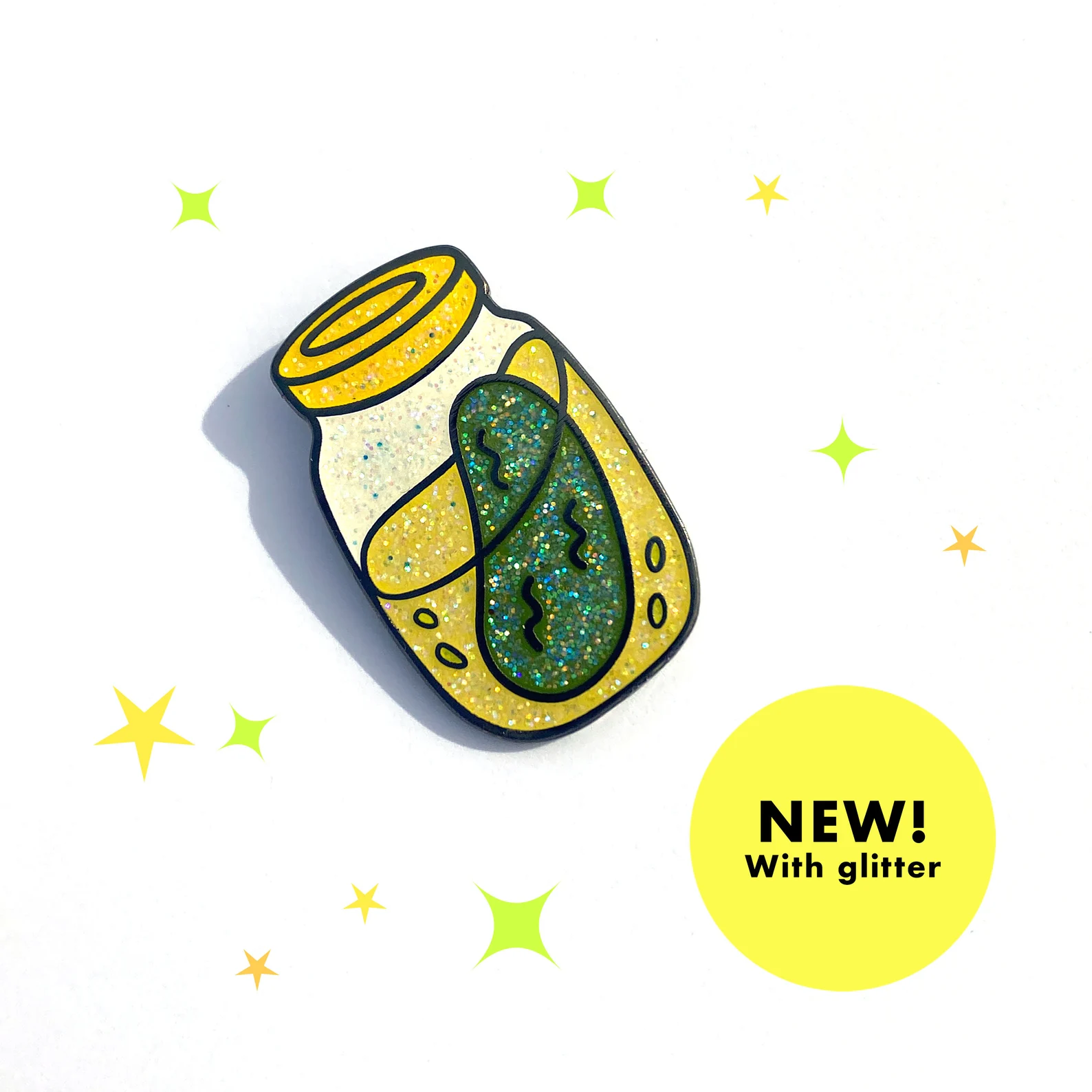 Enamel Pin-Pickle Jar - Glitter Pin