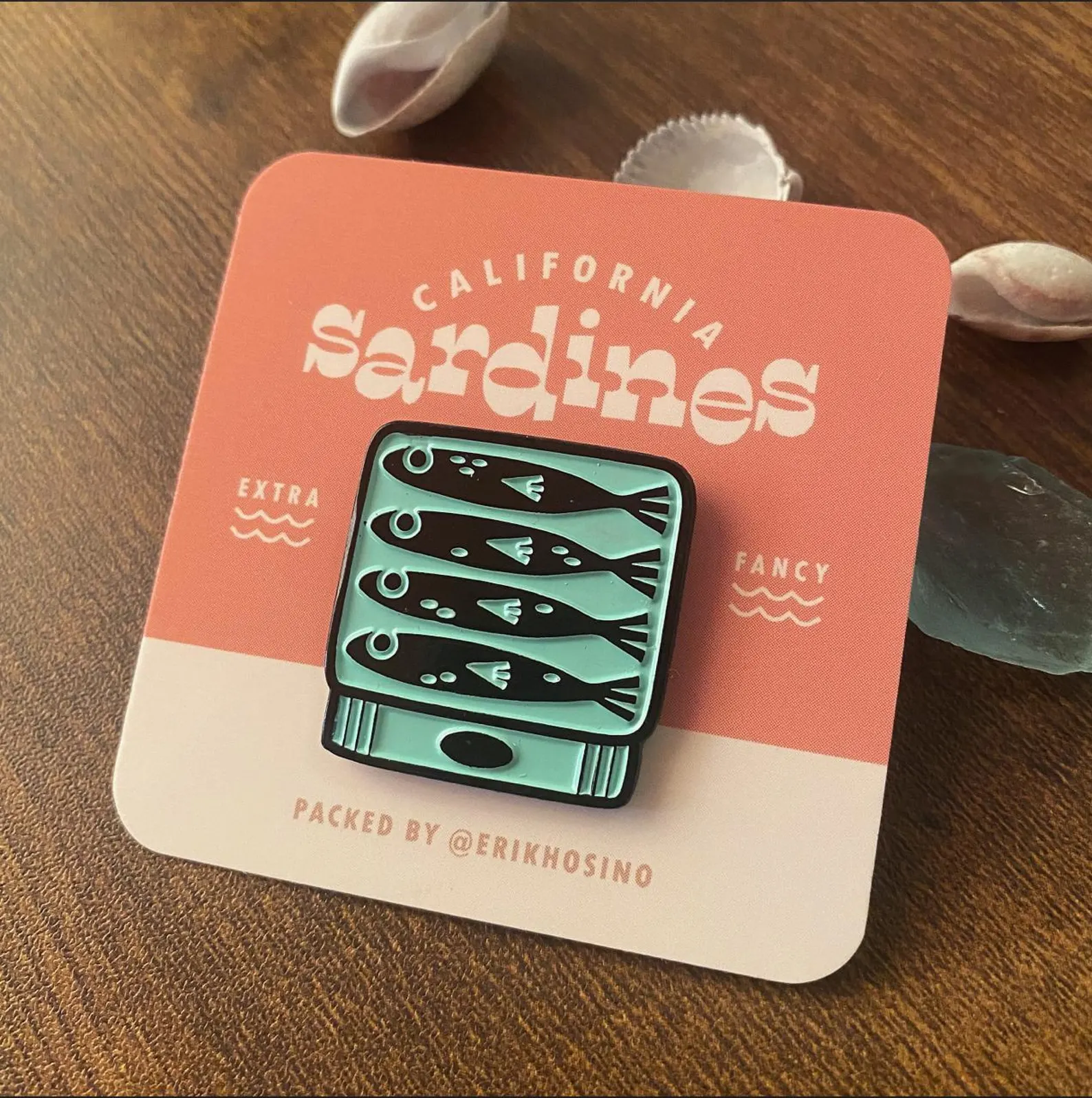 Sardine Enamel Pin
