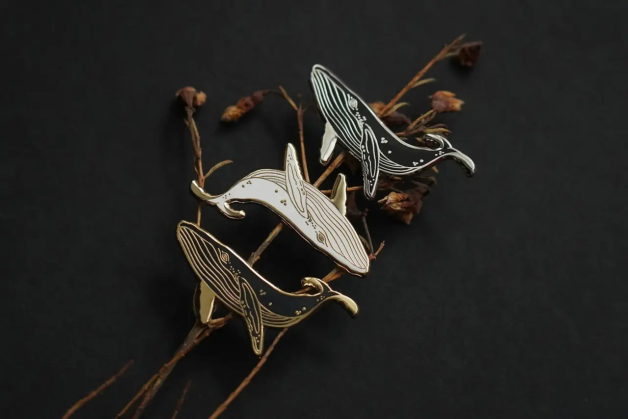 Whale Enamel Pins