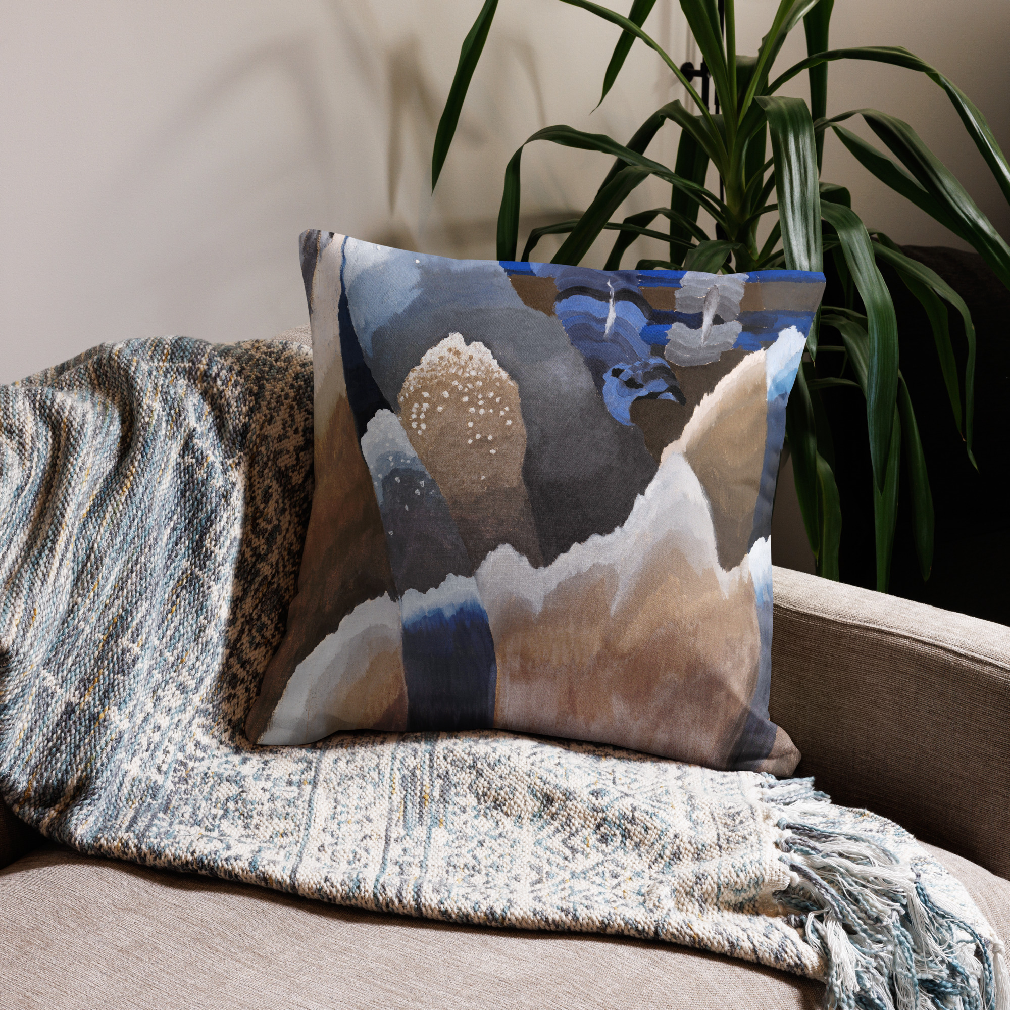 Reaching Waves Premium Decorative Throw Pillow with Insert
