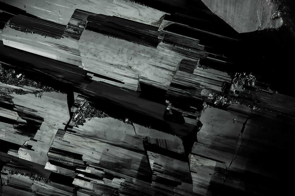Close-up image of black tourmaline.
