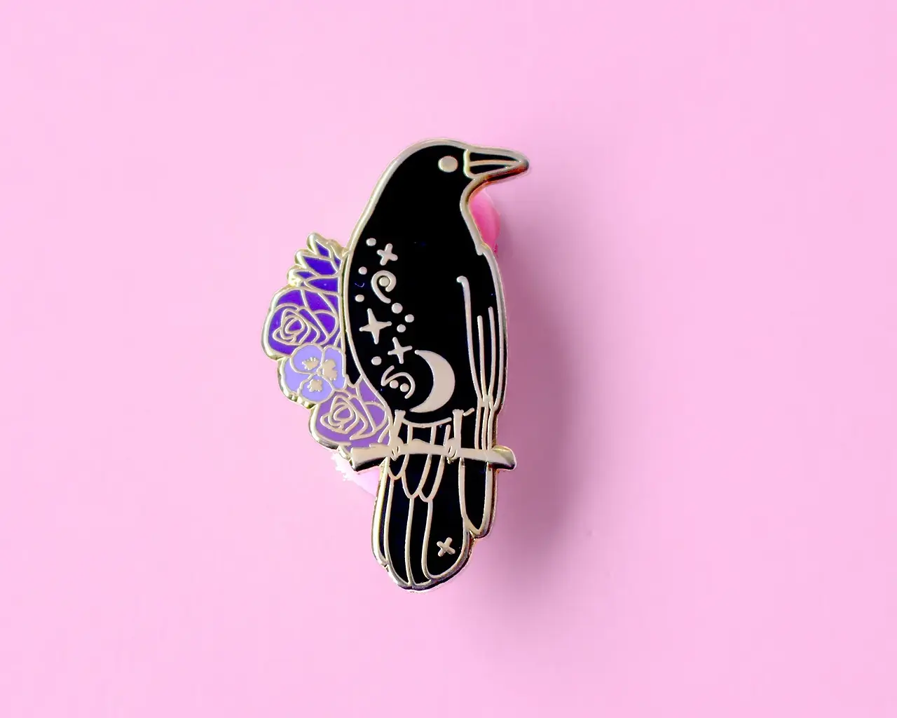 Raven Crow Enamel Pin