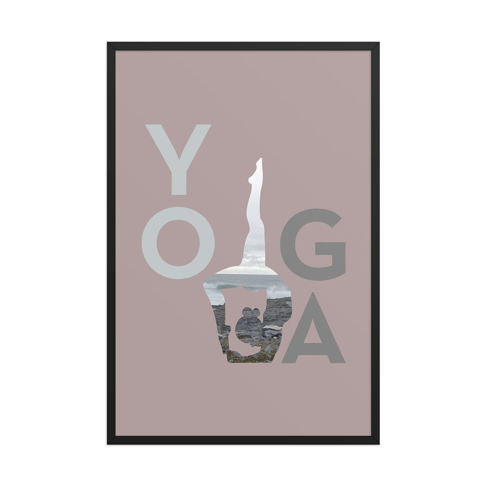 Thumbnail: Framed Yoga Art Print: Modern Pose Wall Decor