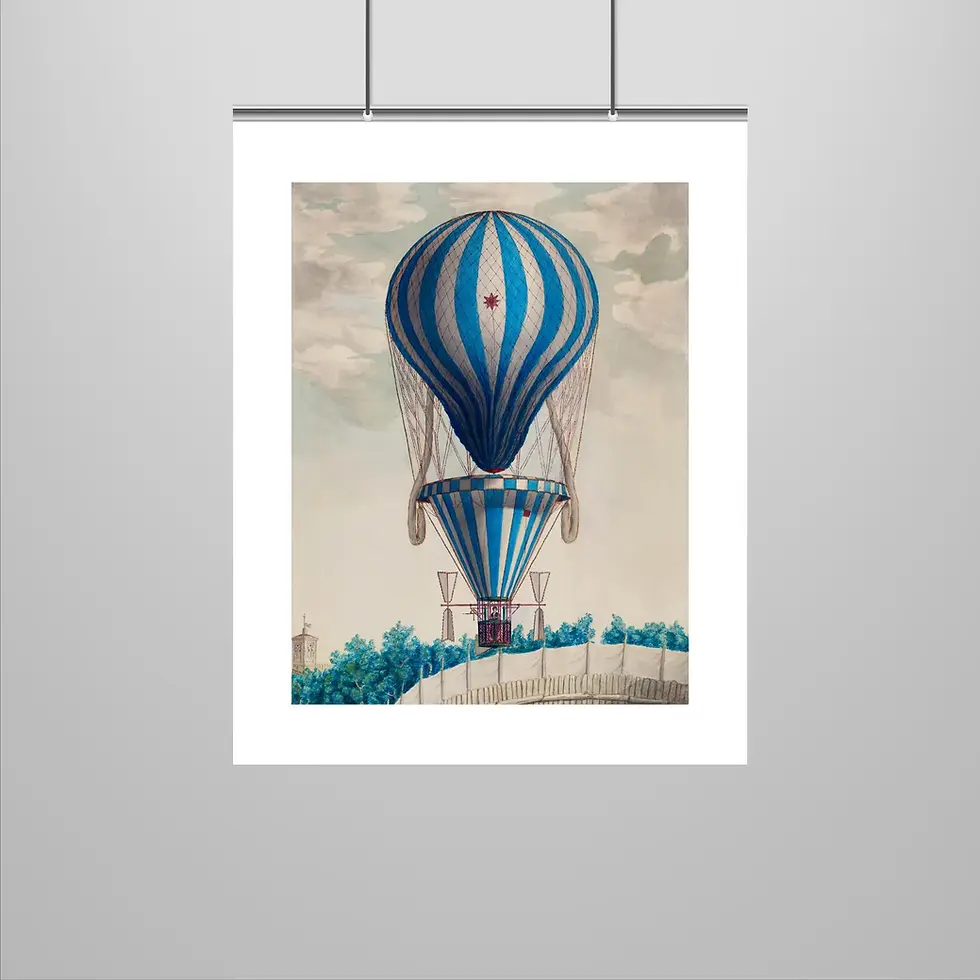 Thumbnail: Vintage Old World Elevazione Aeronautica Eseguita Airship Printable Poster