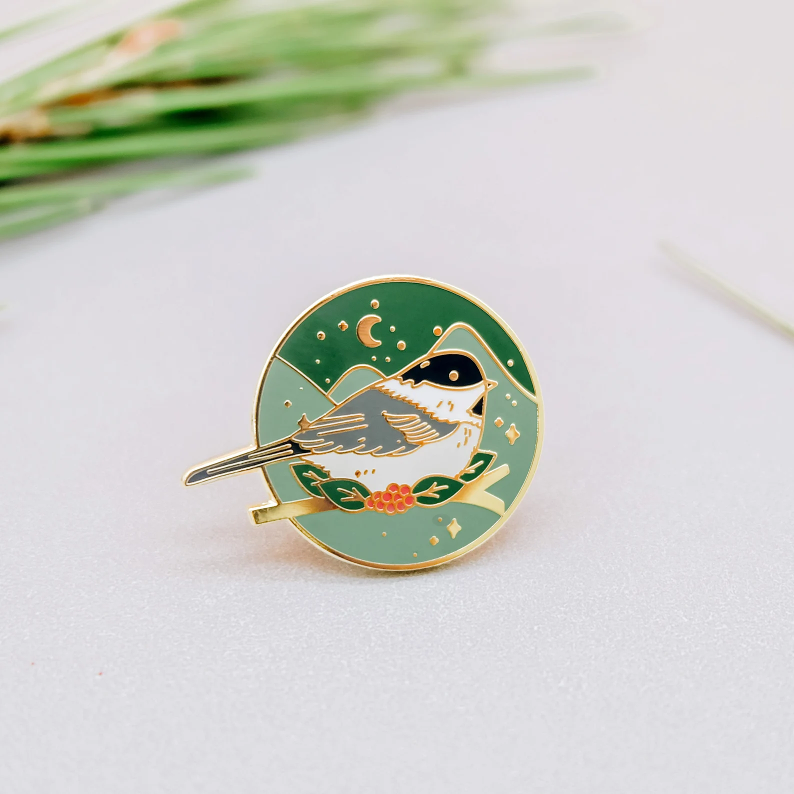 Winter Bird Enamel Pin