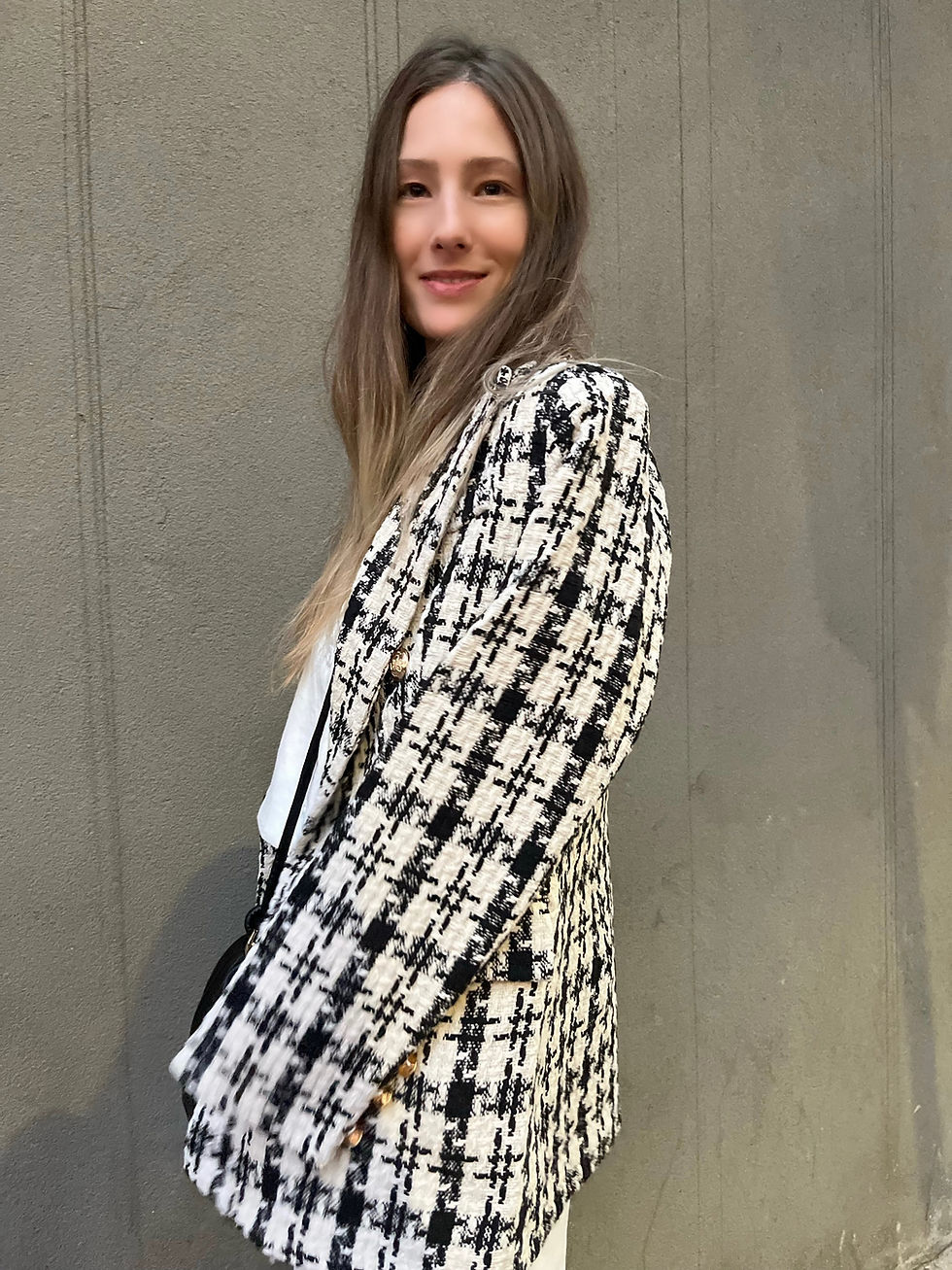 Miniatura: BLAZER TWEED JOSEPHINE PRETO