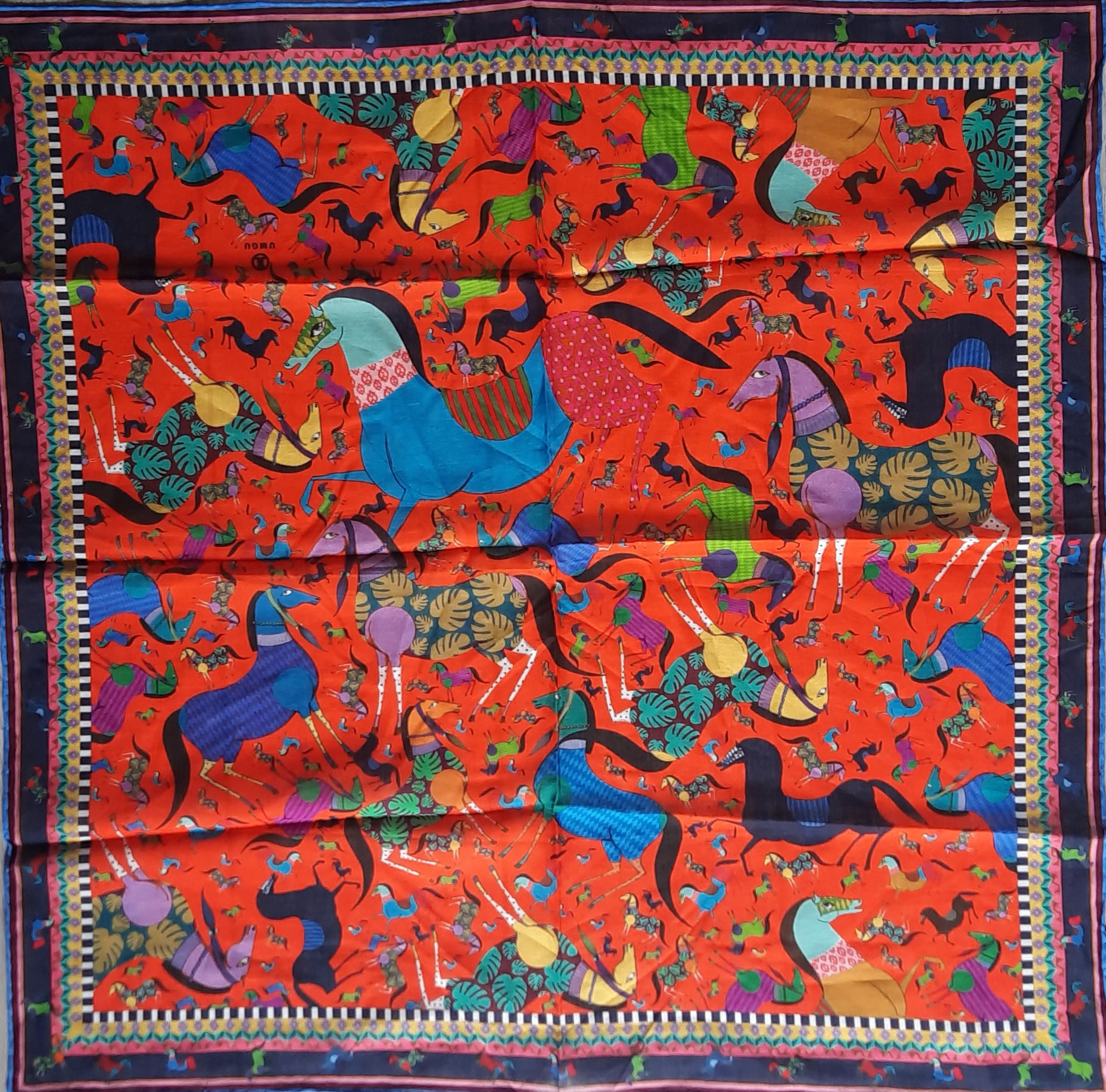 Au Galop 62 X 62    % 100 Coton