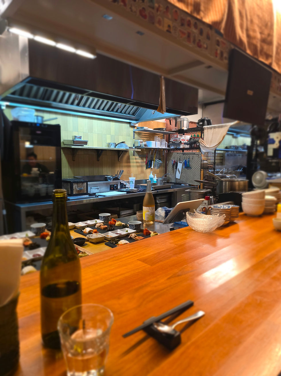 Counter Seating, Now with a much larger service and dining space