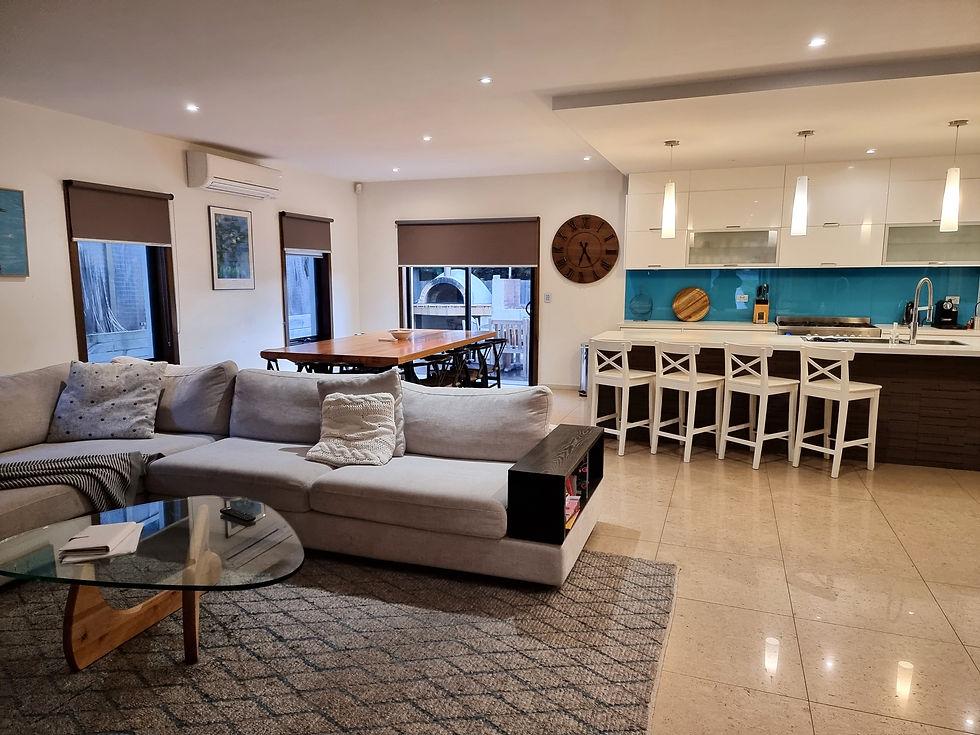 Main Living Hall and Kitchen on Level 1