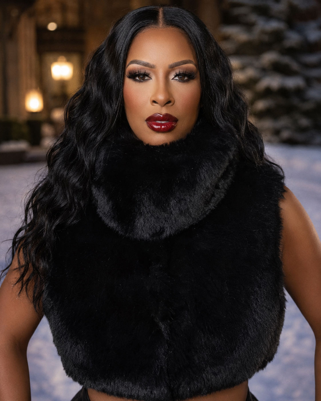 ✨ Midnight Aspen™ Luxe Fur Vest