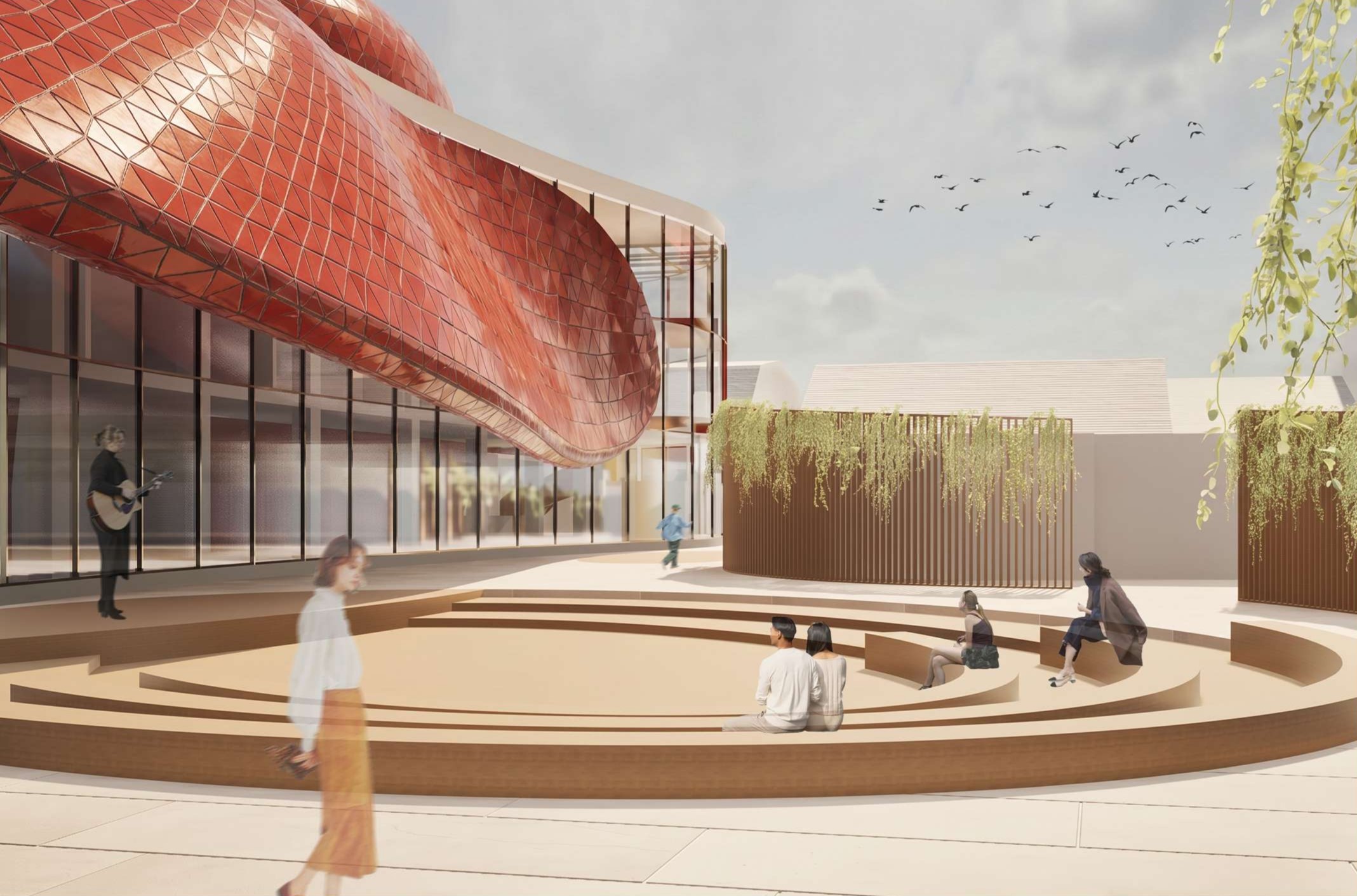 Exterior small amphitheatre render