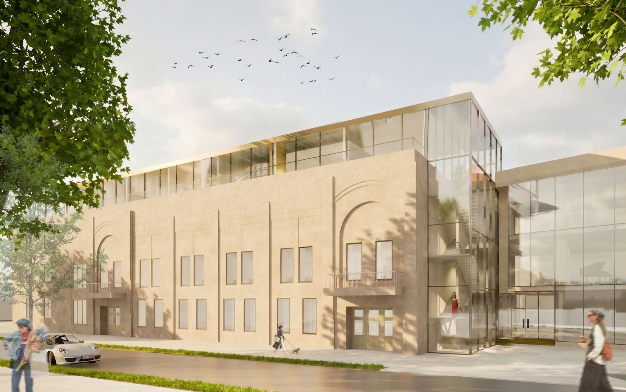 Historic façade render