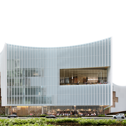 Concept diagram 2 showing building volumes, spatial organisation and open spaces