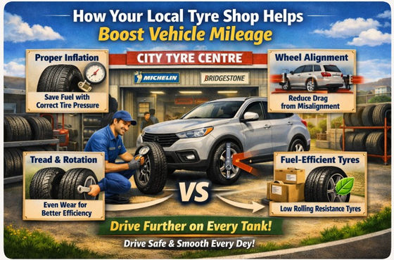How Your Local Tyre Shop Helps Boost Vehicle Mileage