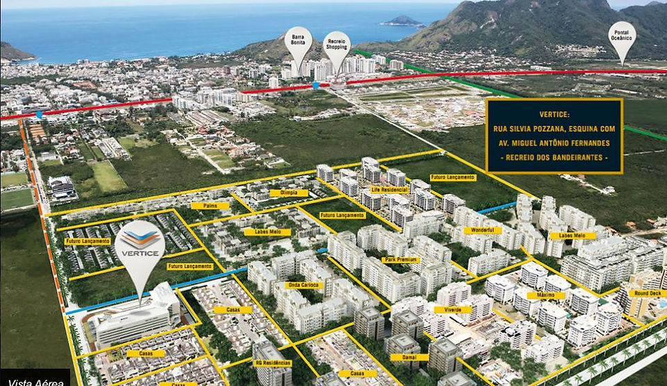 Localização Vertice mall Recreio