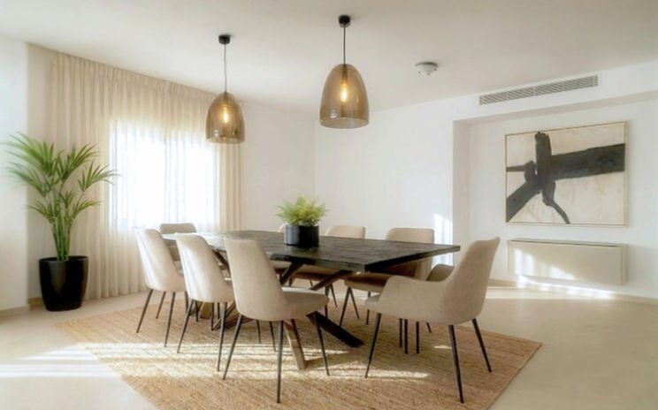 חלל פינת אוכל מעוצב בסגנון מודרני