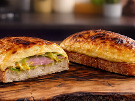 Welsh Rarebit with Buttered Leeks & Ham