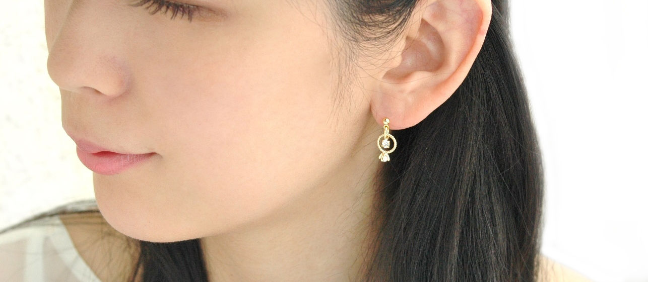 birthday stone ring pierce (single)