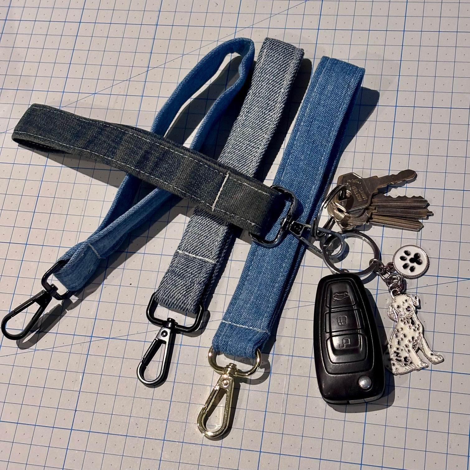 Upcycled Denim Key Fob