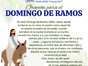 Oración para este Domingo de Ramos