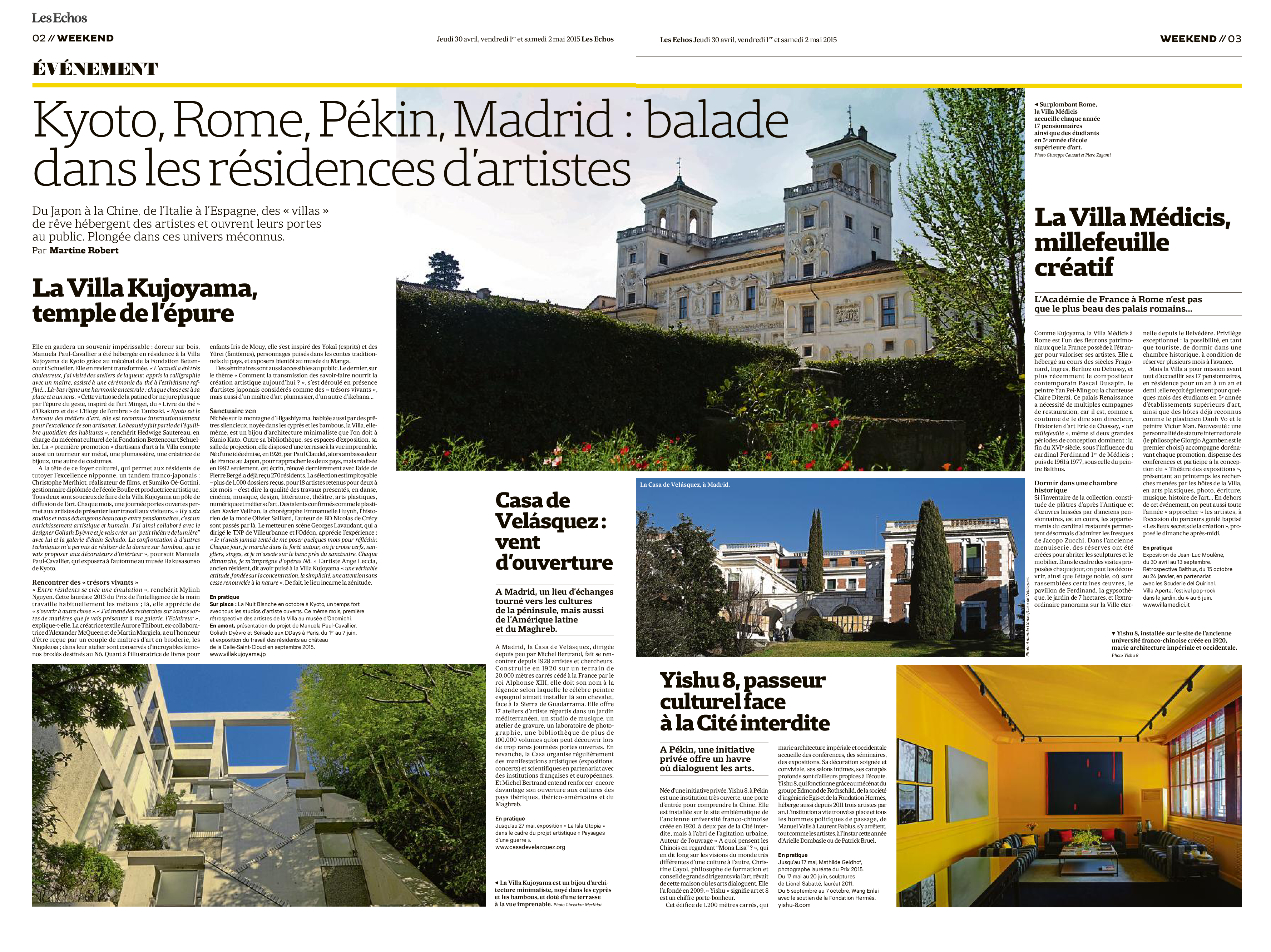 Les Echos du 30 Avril 2015