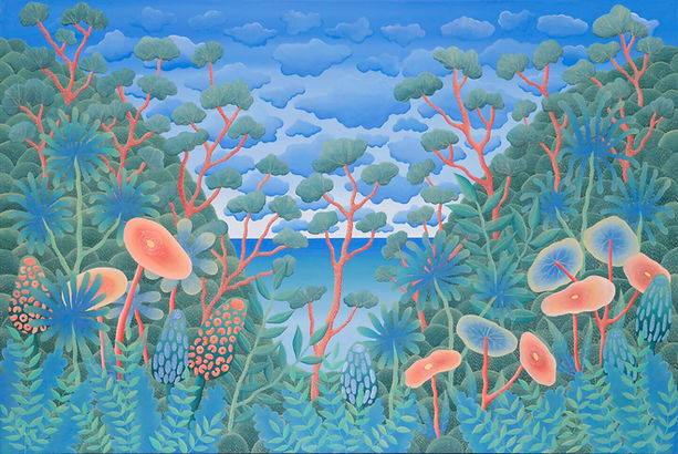 Le Chemin du Cap, 195×130 cm, vinylique sur toile, Claire Nicolet