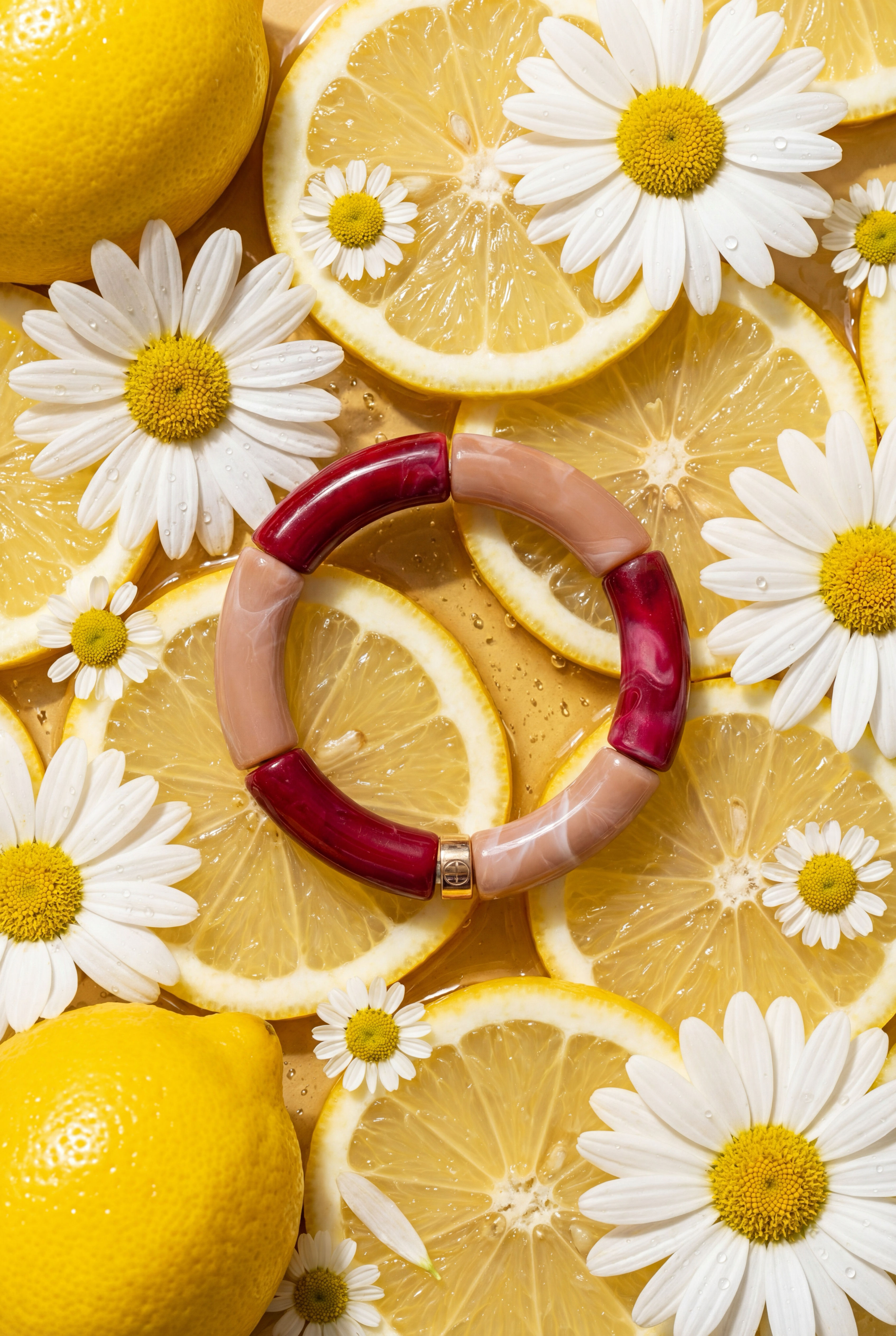 Bracelet YÍMA vieux rose bordeaux