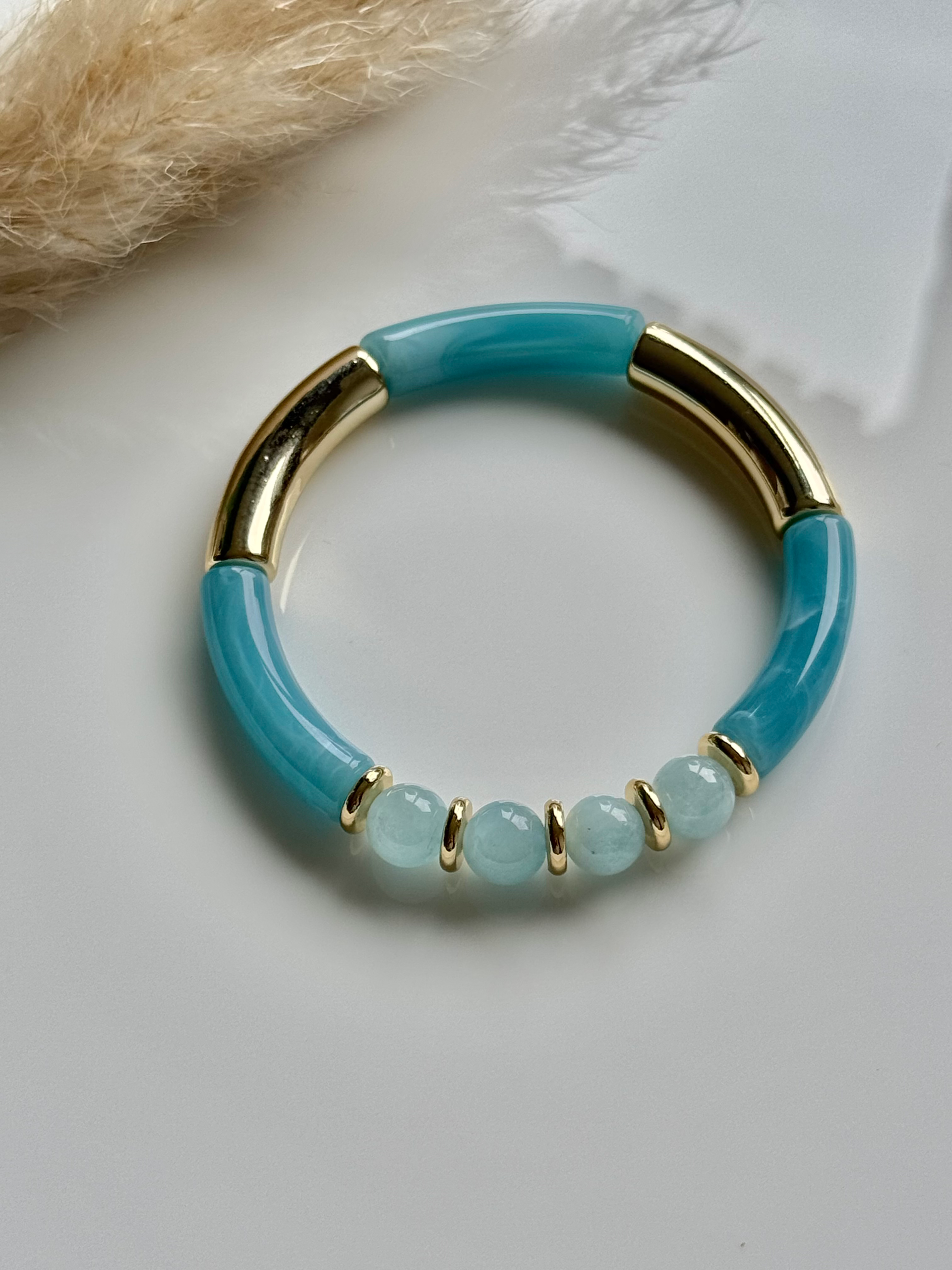 Bracelet BELLA ⬖ Aigue-marine 