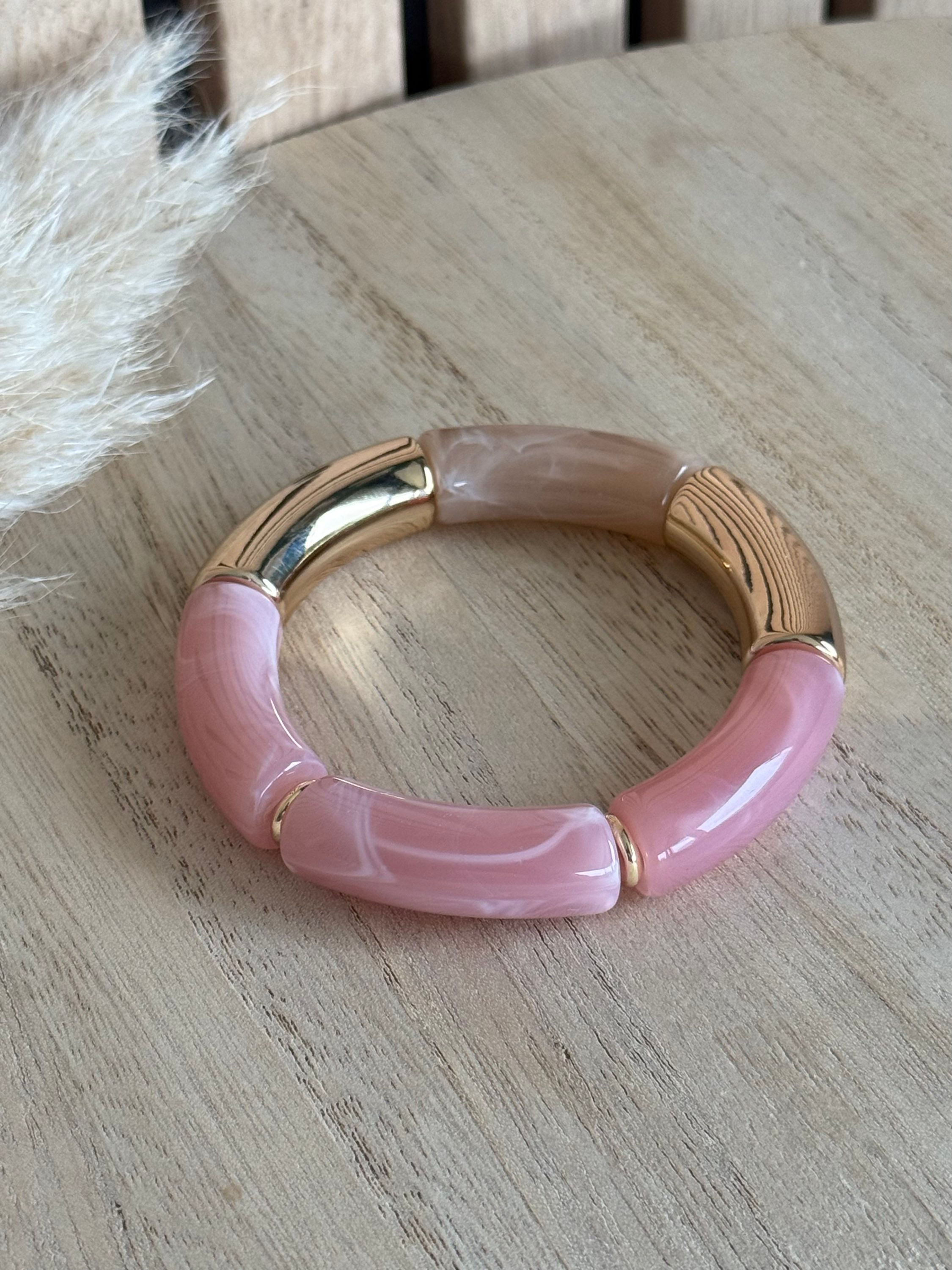 Bracelet VALENTINA rose marbré 