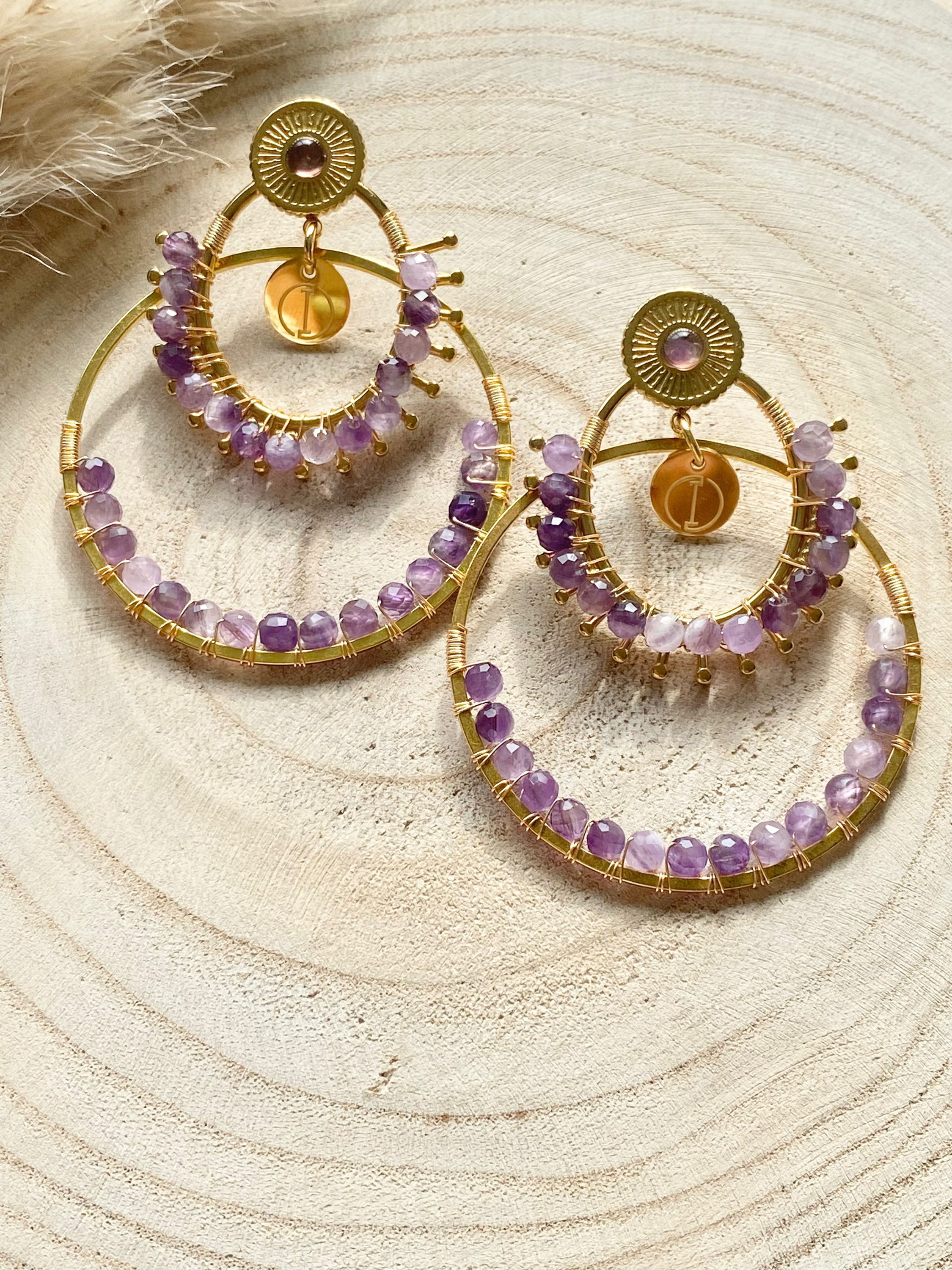 Boucles d’oreilles MILA ⬖ Améthyste