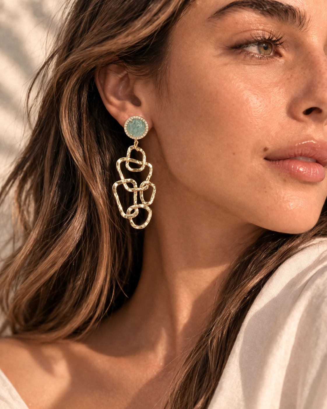 Boucles d’oreilles SAFIA ⬖ Amazonite